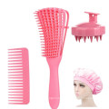 2021 Hotsale PRO-Detangling Pink Hair Brushes and Combs Set